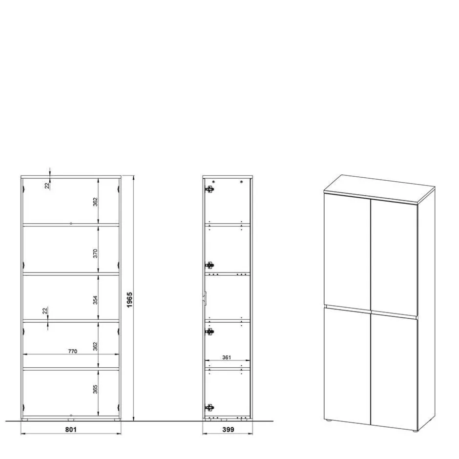 Büroschränke|Aktenschränke*Pharao24 Büroschrank Charin