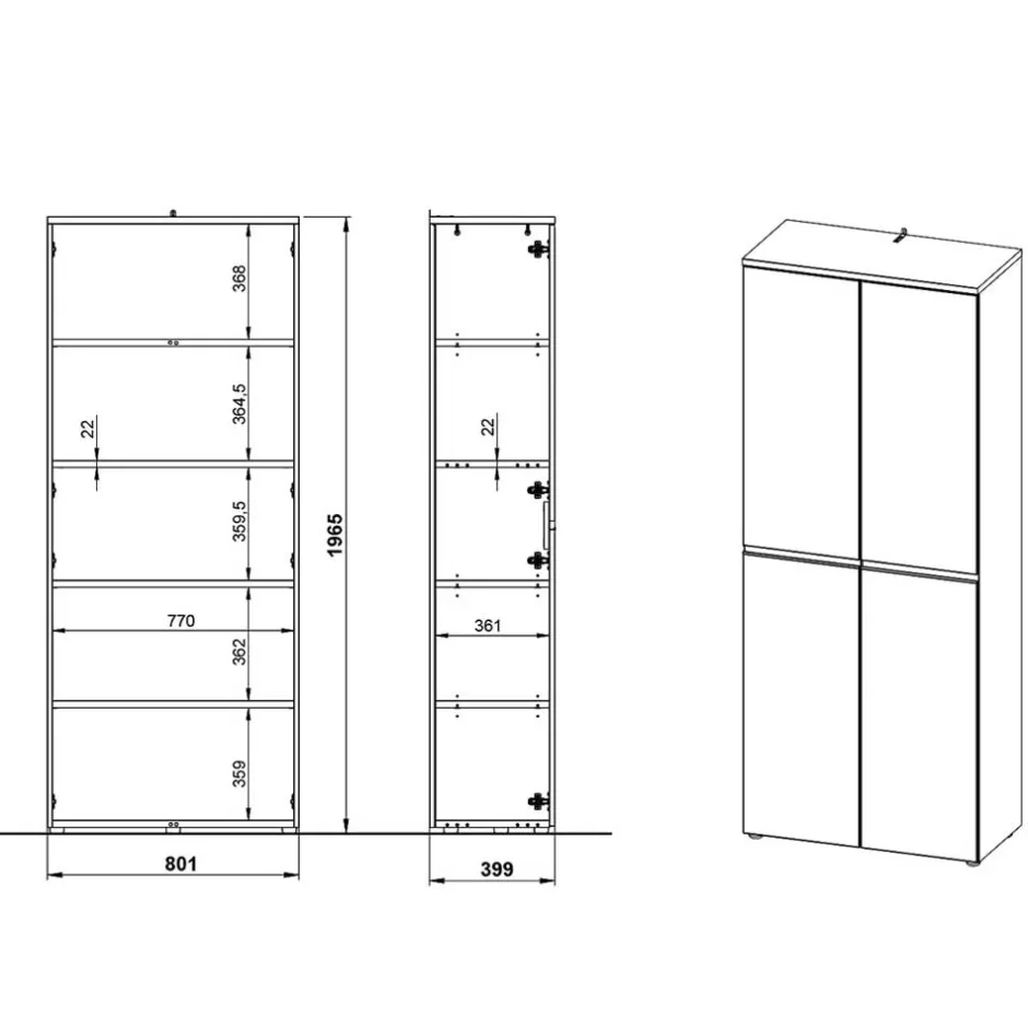 Büroschränke|Aktenschränke*Pharao24 Büroschrank Gowri