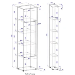 Büromöbel Sets*Pharao24 Büroschrank mit Regal Uzniana