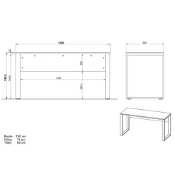 Schreibtische*Pharao24 Büroschreibtisch Liadoras