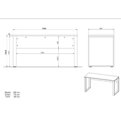 Schreibtische*Pharao24 Bürotisch Liadoras