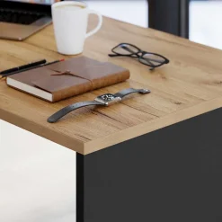 Pharao24 Bürotisch mit Rollcontainer Charin><noscript><img width=