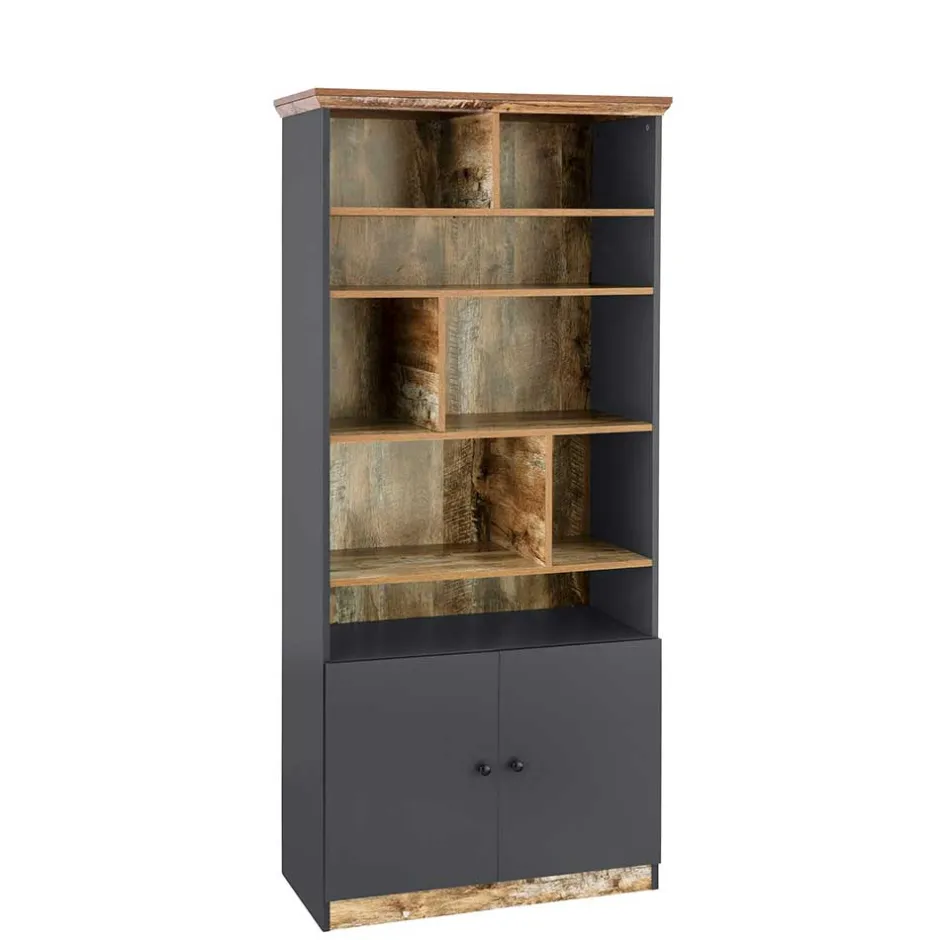Wohnzimmerregale|Standregale*Pharao24 Buchregal mit Türen Kanama
