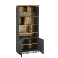 Wohnzimmerregale|Standregale*Pharao24 Buchregal mit Türen Kanama