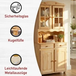 Massivholz Schränke|Esszimmerschränke*Pharao24 Buffet-Schrank Classico