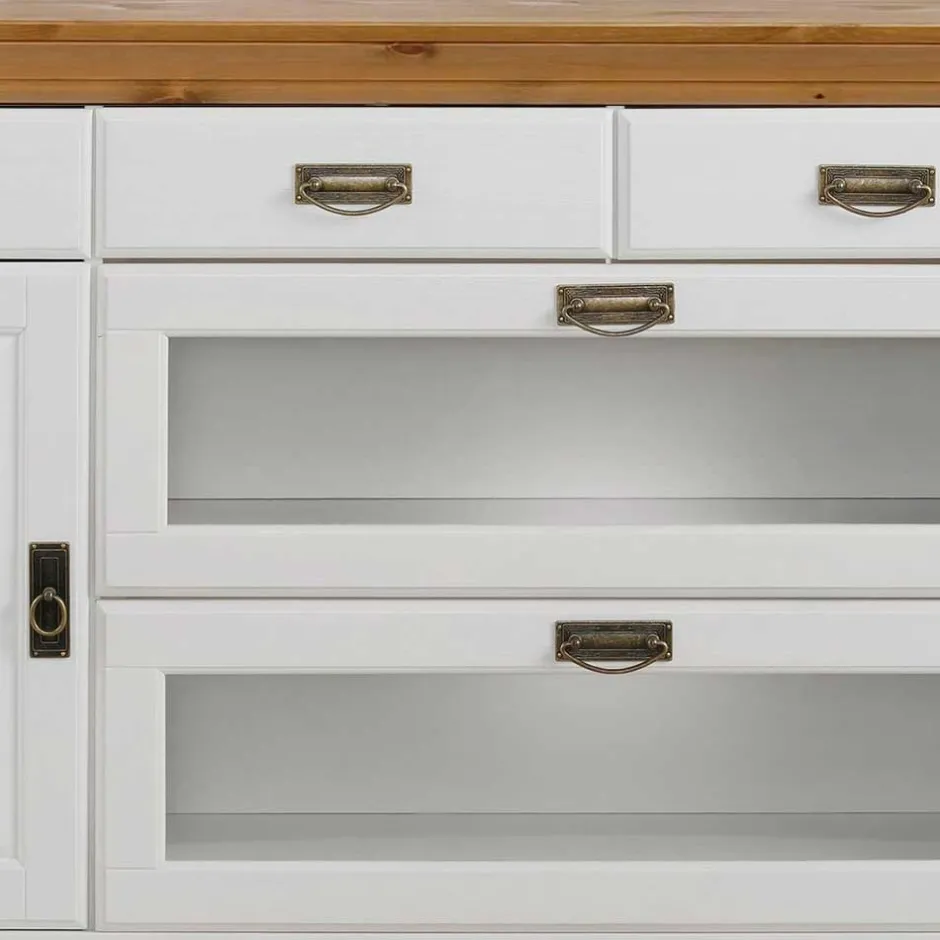 Wohnzimmervitrinen|Massivholz Schränke*Pharao24 Buffetschrank Esszimmer Rasnov