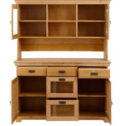 Wohnzimmervitrinen|Massivholz Schränke*Pharao24 Buffetschrank Kiefer Viscinas