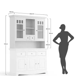 Massivholzmöbel|Anrichten*Pharao24 Buffetvitrine Corao