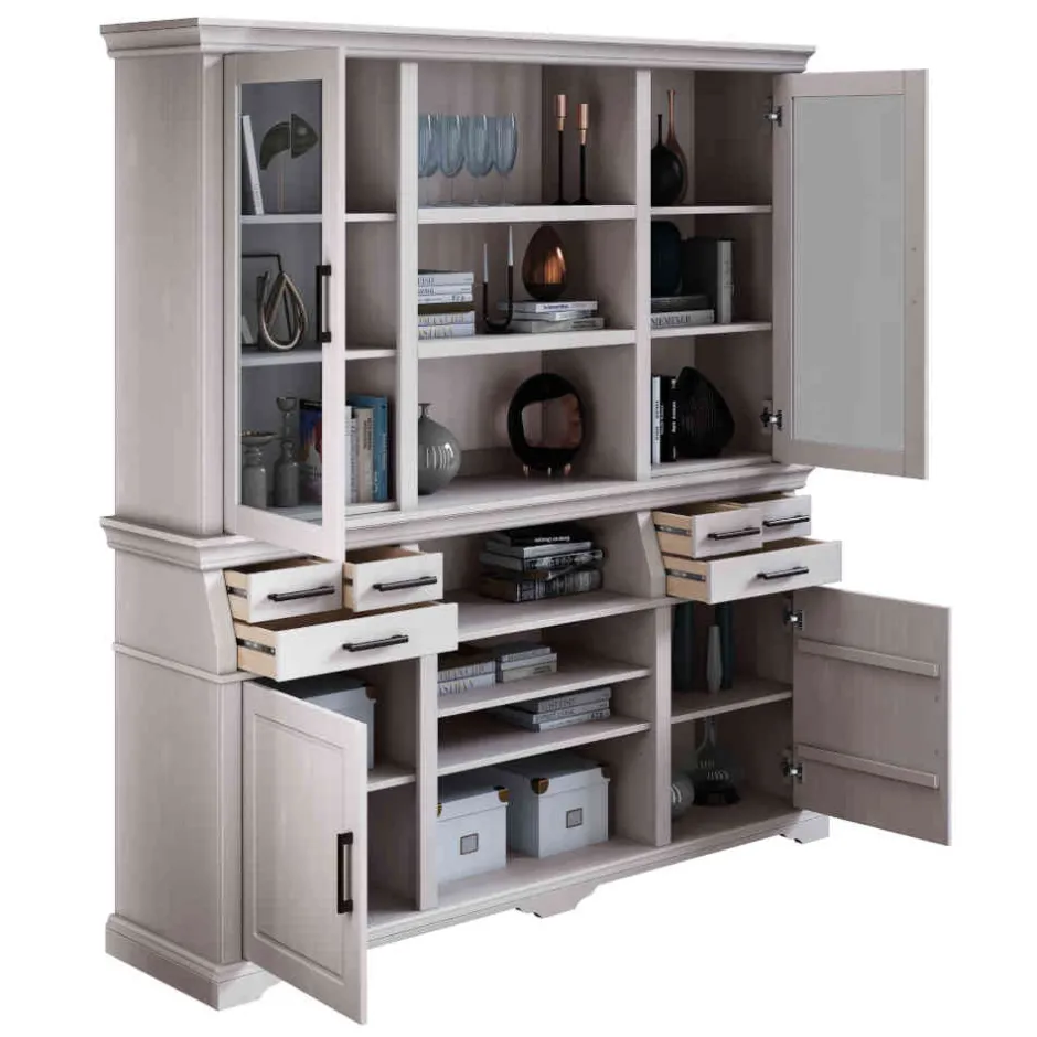 Massivholz Schränke|Anrichten*Pharao24 Buffetvitrine Jefferson