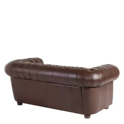 Wohnzimmercouch|Einzelsofa*Pharao24 Chesterfield Leder Couch Leandra
