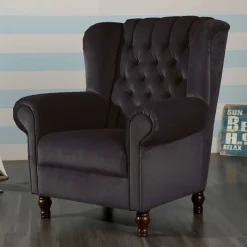 Pharao24 Chesterfield Polstersessel Vinessia> Ohrensessel