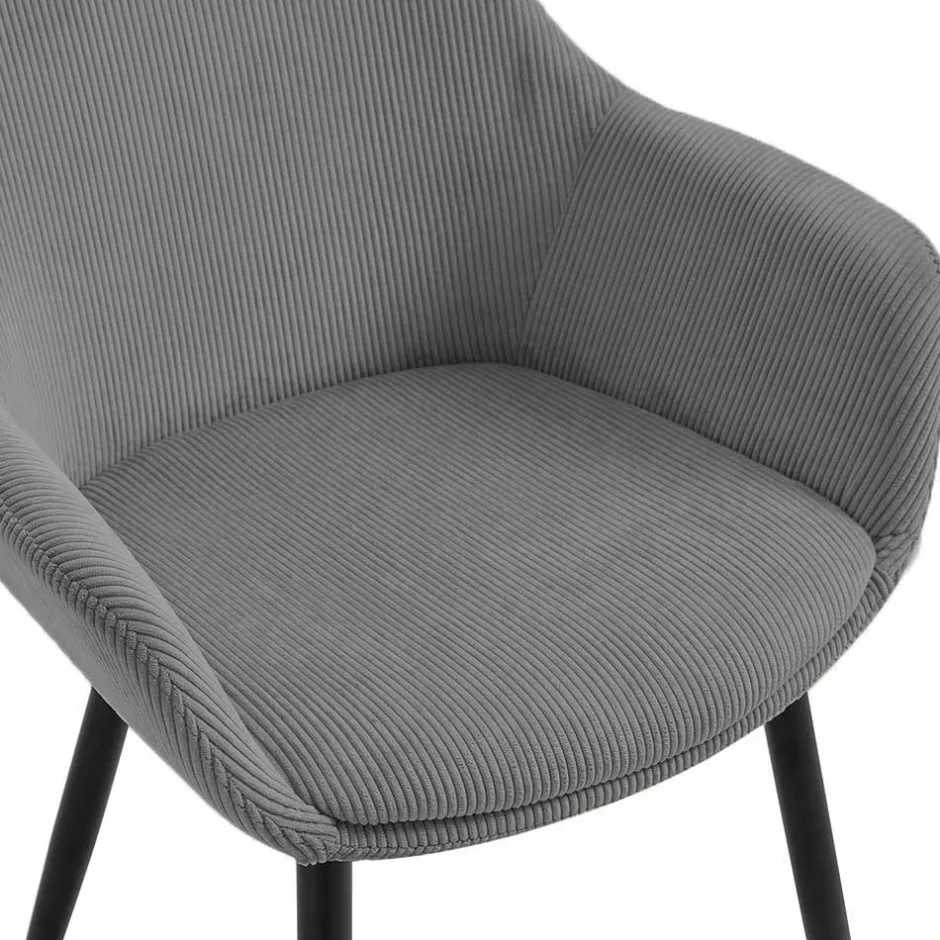 Pharao24 Cord Polsterstühle Monika> Armlehnstühle