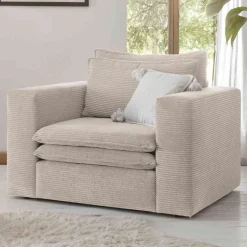 Wohnzimmer Sessel*Pharao24 Cord Sessel modern Edance