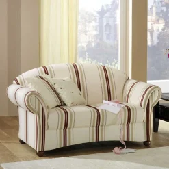 Polstermöbel|Wohnzimmercouch*Pharao24 Couch mit Streifen Mitica