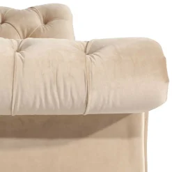 Wohnzimmercouch|3 Sitzer Sofa*Pharao24 Couch Samtvelours Beige Segin