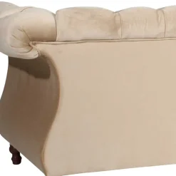 Wohnzimmercouch|3 Sitzer Sofa*Pharao24 Couch Samtvelours Beige Segin