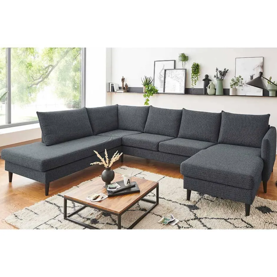 Pharao24 Couchlandschaft Anthrazit Sanctos> Wohnlandschaften|Ecksofas