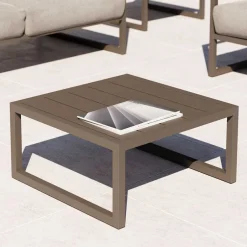 Gartenmöbel*Pharao24 Couchtisch Aluminium Blanca