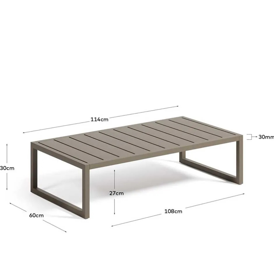 Gartenmöbel*Pharao24 Couchtisch Aluminium Blanca