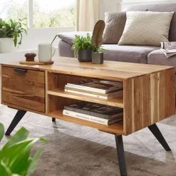 Massivholztische|Wohnzimmertisch*Pharao24 Couchtisch Bordeaux