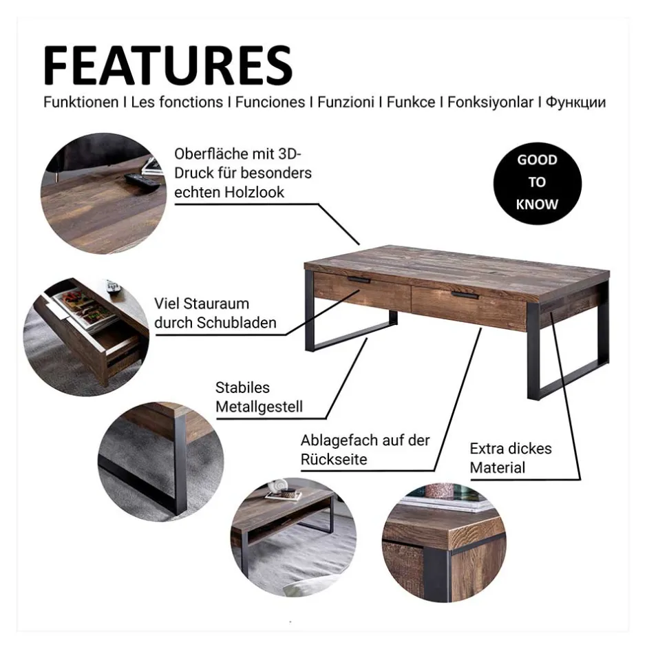 Wohnzimmertisch|Couchtische*Pharao24 Couchtisch Laraina