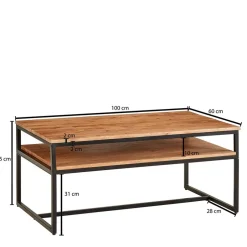 Pharao24 Couchtisch mit Ablage Livanov><noscript><img width=