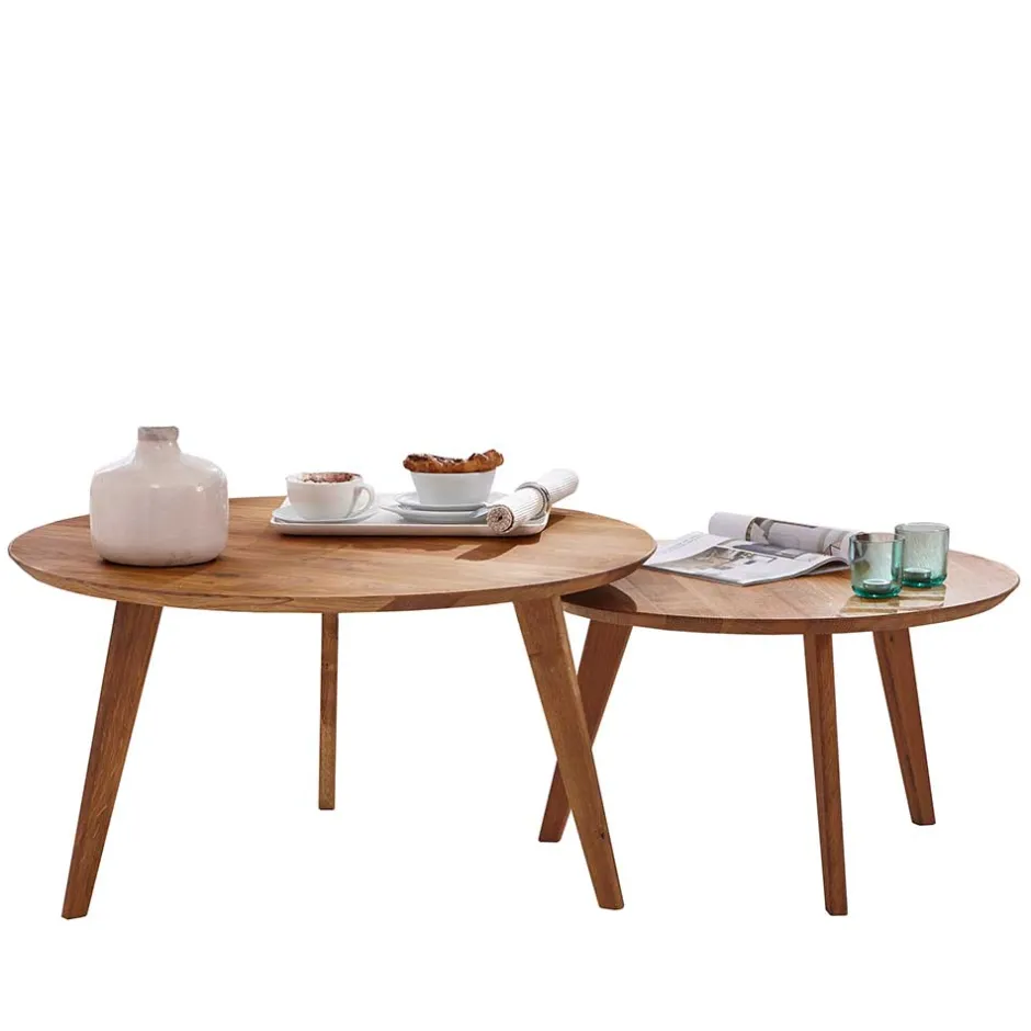 Wohnzimmertisch|Massivholztische*Pharao24 Couchtisch Set Livelia
