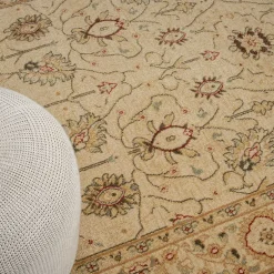 Teppiche*Pharao24 Cremefarbener Teppich Chiceria