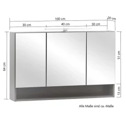 Spiegelschränke*Pharao24 3D Spiegelschrank Eleon