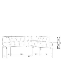 Polstermöbel|Wohnzimmercouch*Pharao24 Design Couchecke Alfons