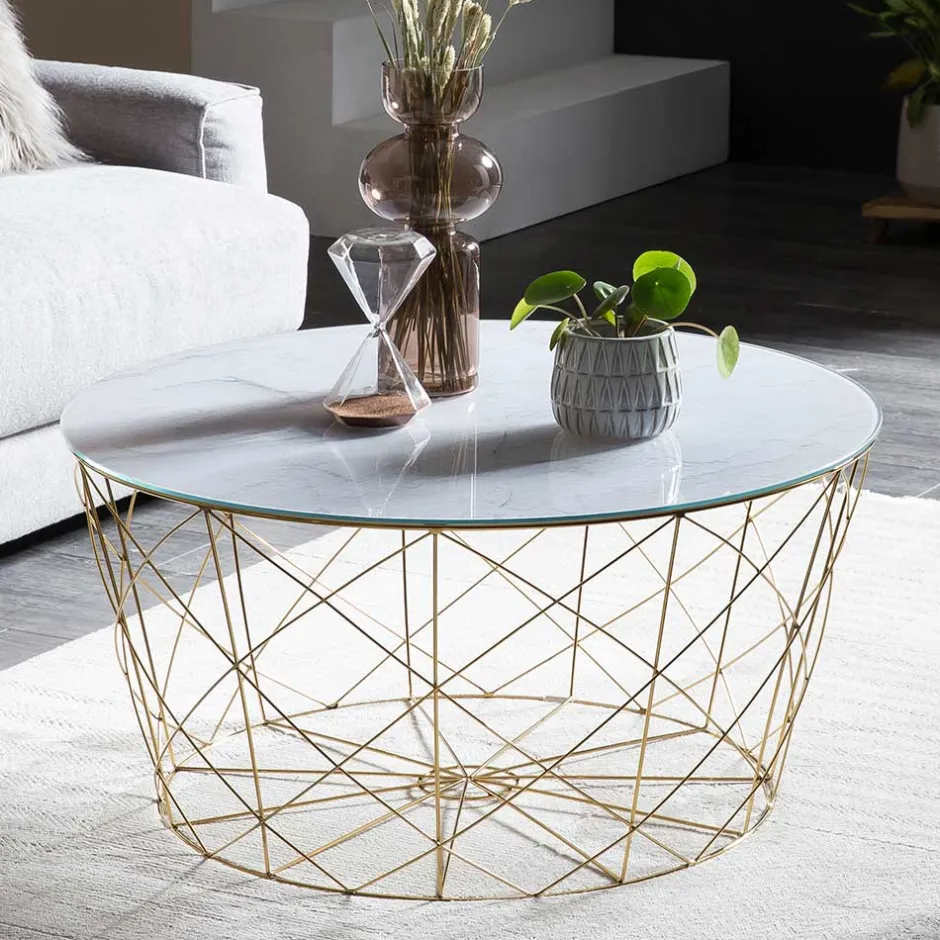 Pharao24 Design Sofatisch Vuprian> Glastische