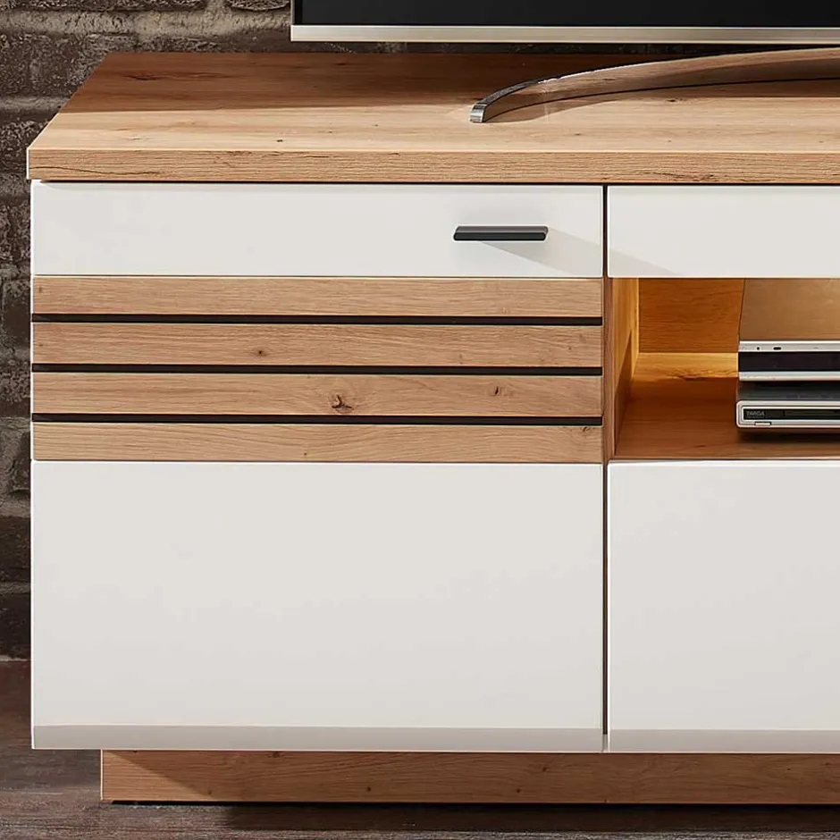 Pharao24 Design Wohnwand zweifarbig Luzie> Wohnwand 250 Cm|Moderne Wohnwände