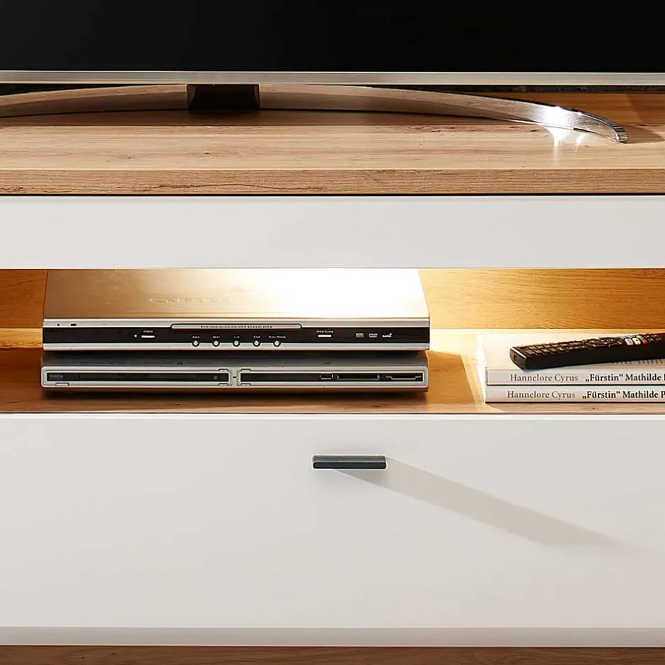 Pharao24 Design Wohnwand zweifarbig Luzie> Wohnwand 250 Cm|Moderne Wohnwände