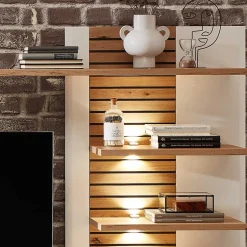 Pharao24 Design Wohnwand zweifarbig Luzie><noscript><img width=