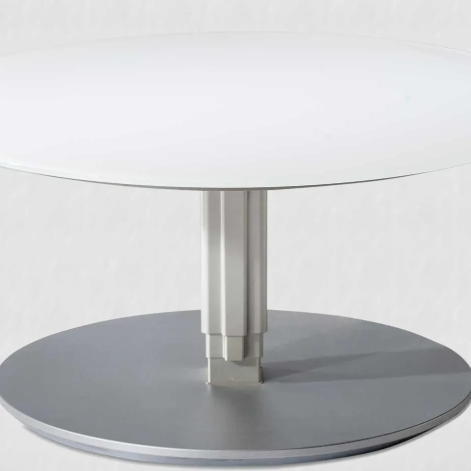 Pharao24 Designcouchtisch rund Ulian> Wohnzimmertisch|Glastische