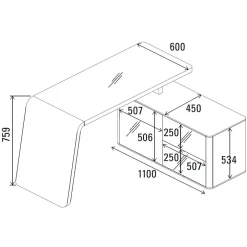 Computertische|Jugendschreibtische*Pharao24 Designer Schreibtisch Mariebella