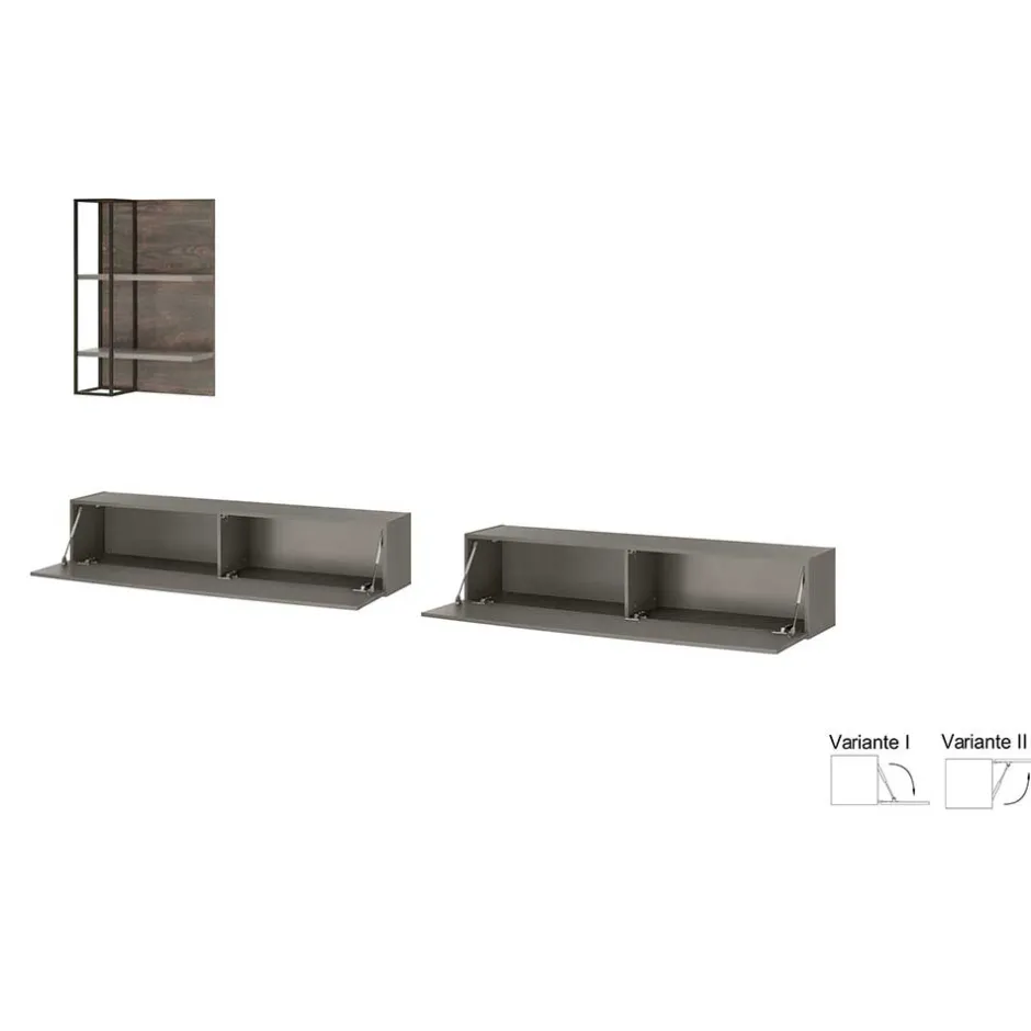 Moderne Wohnwände|Wohnwand 300 Cm*Pharao24 Designer Wohnwand Hanniba