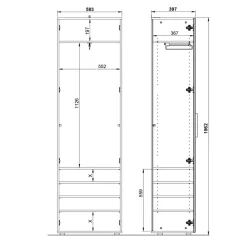 Dielenschränke*Pharao24 Dielen Kleiderschrank Anita