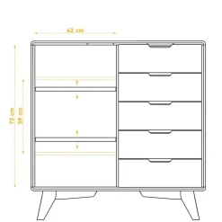 Küchenkommode|Wohnzimmerkommoden*Pharao24 Dielen Kommode Triancova