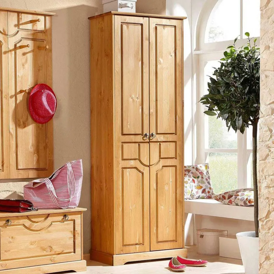 Pharao24 Dielen Massivholzschrank Alinica> Massivholz Schränke|Dielenschränke