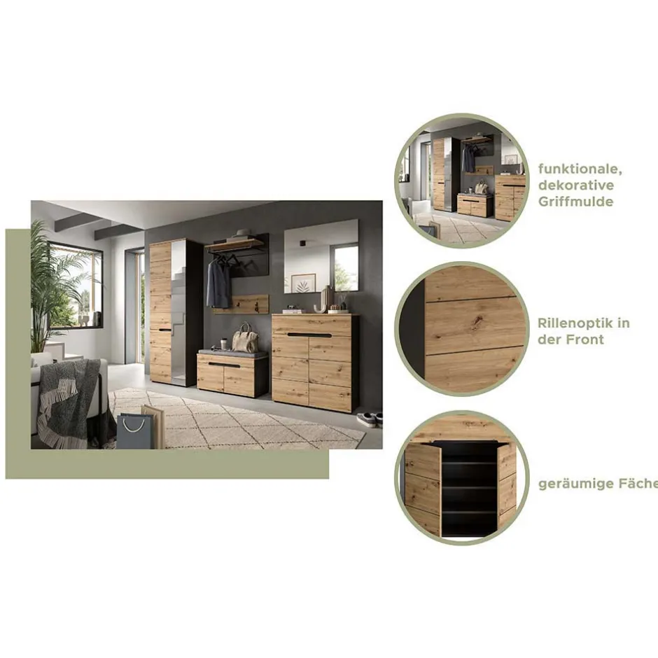 Pharao24 Dielenkleiderschrank Alexandro> Dielenschränke