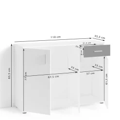 Pharao24 Dielenkommode Laromain><noscript><img width=