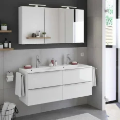 Pharao24 Doppel Waschplatz Folcora> Badmöbel Sets