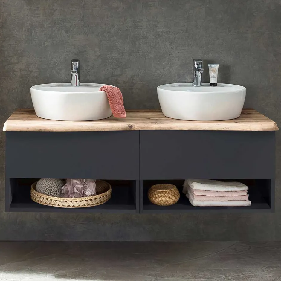 Pharao24 Doppel Waschtisch Eleon> Waschbeckenunterschränke