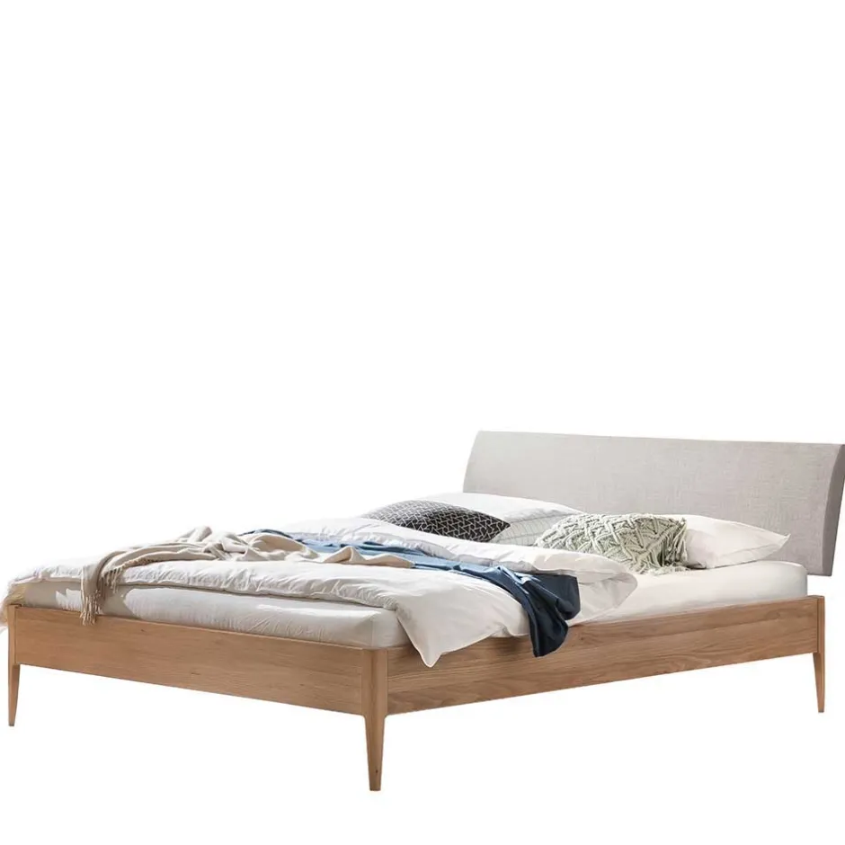 Pharao24 Doppelbett Eiche hell Ashela> Doppelbetten|Massivholzbetten