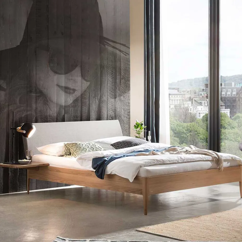 Pharao24 Doppelbett Eiche hell Ashela> Doppelbetten|Massivholzbetten