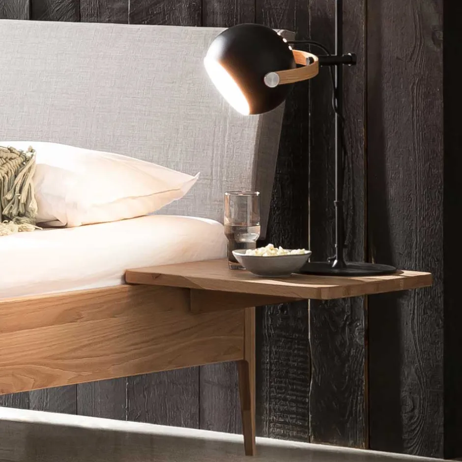 Pharao24 Doppelbett Eiche hell Ashela> Doppelbetten|Massivholzbetten