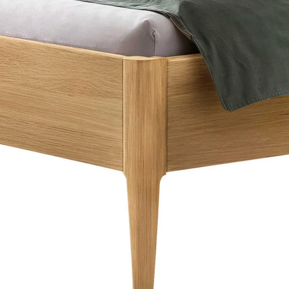 Pharao24 Doppelbett mit Polsterkopfteil Stufania> Doppelbetten|Massivholzbetten