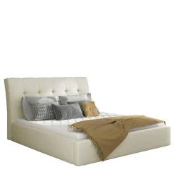 Doppelbetten|Kunstlederbetten*Pharao24 Doppelbettgestell Snowball