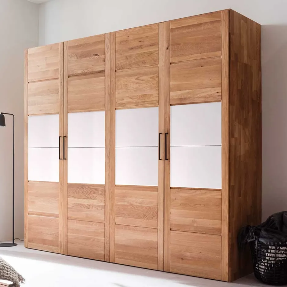 Massivholz Kleiderschränke*Pharao24 Drehtürenkleiderschrank Zeus